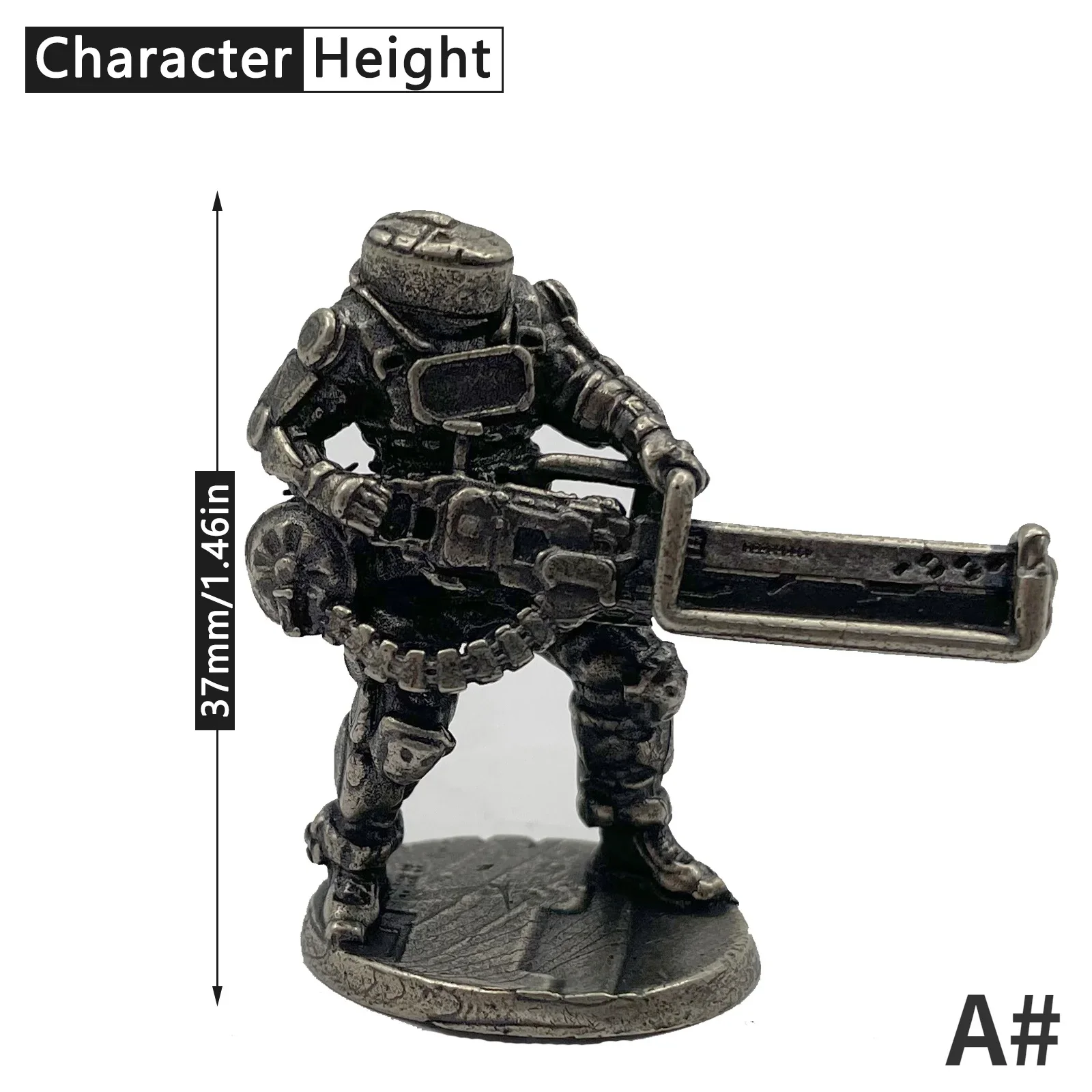 1pcs Vintage Solid Cupronickel Mech Soldier Model Figure Futuristic Warrior Toy Desktop Game Ornament Boy Gift