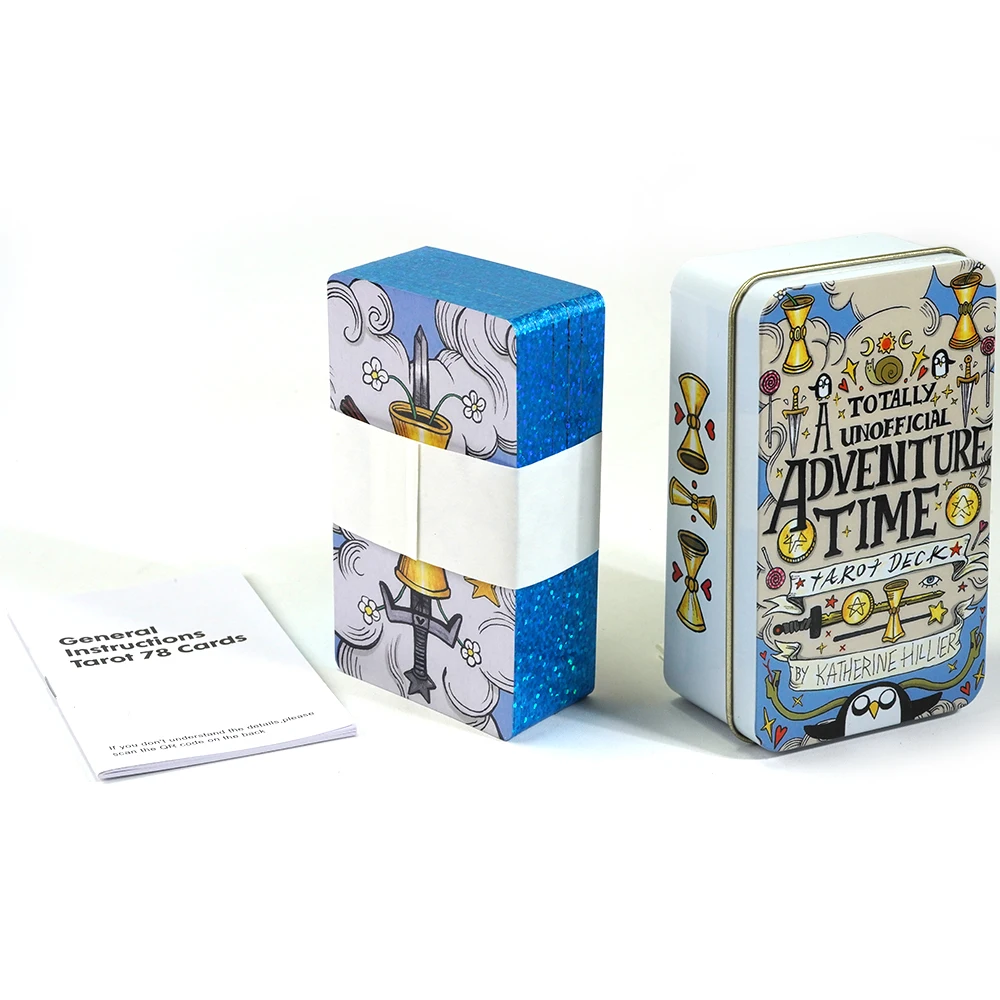 Adventure Time Tarot Deck Tin/Metal box Gilt Edge By Katherine Hillier The Unique Personality Traits And Story of Each Character