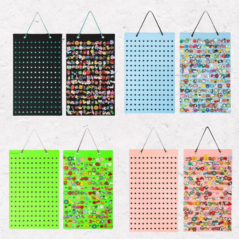 Shoe Charms Organizer With 180 Holes, Hanging Shoe Charm Holder, Shoe Decoration Clog Charms Displa Shoe buckle storage