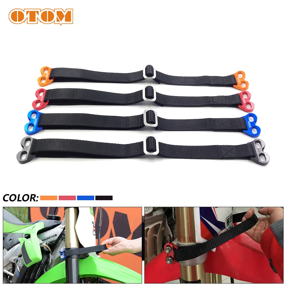 OTOM CNC เข็มขัดกู้ภัยดึงสายคล้องรถจักรยานยนต์ Pit Bike Motocross พวงมาลัยคณะกรรมการร่วมเชือกพ่วงสำหรับ KAWASAKI HONDA SUZUKI