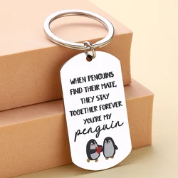 Couple Gift Penguin Love Sweetest Day Keychain for Boyfriend Husband Gift Christmas Valentine's Day Gift for Anniversary Gift