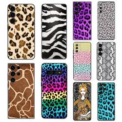 Custodie per telefoni per Samsung Galaxy S24 S23 Ultra S22 S21 S20 FE Plus Note20 S10 scale di serpente leopardate colorate Cover morbida Anti-goccia