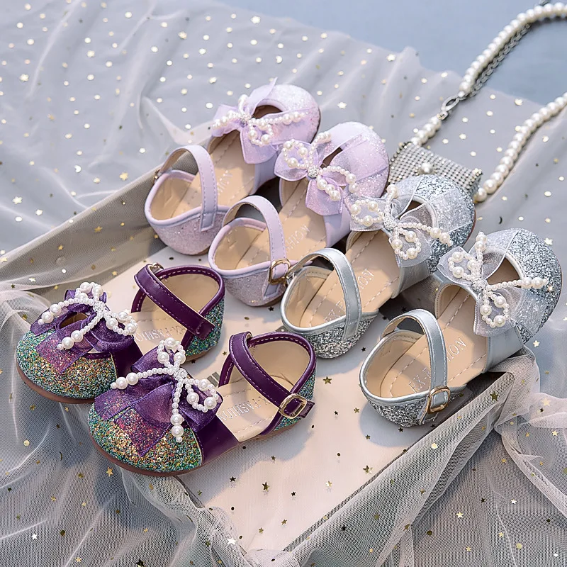 

Fashion Girls' Glitter Princess Shoes 2025 Autumn New Kids Casual Shoe Comfort Versatile Girls Mary Jane Shoes Zapatos De Mujer