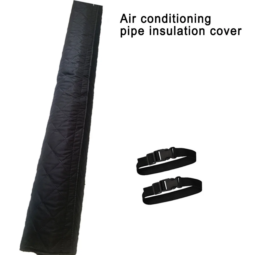 

150 см портативный чехол для шланга кондиционера с 2 ремнями, черный изоляционный рукав для выхлопного шланга переменного тока, вентиляционная крышка, пылезащитный чехол для дома