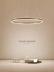 Ring single-ring lamp modern minimalist LED chandelier restaurant living room bar room hotel study creative lighting