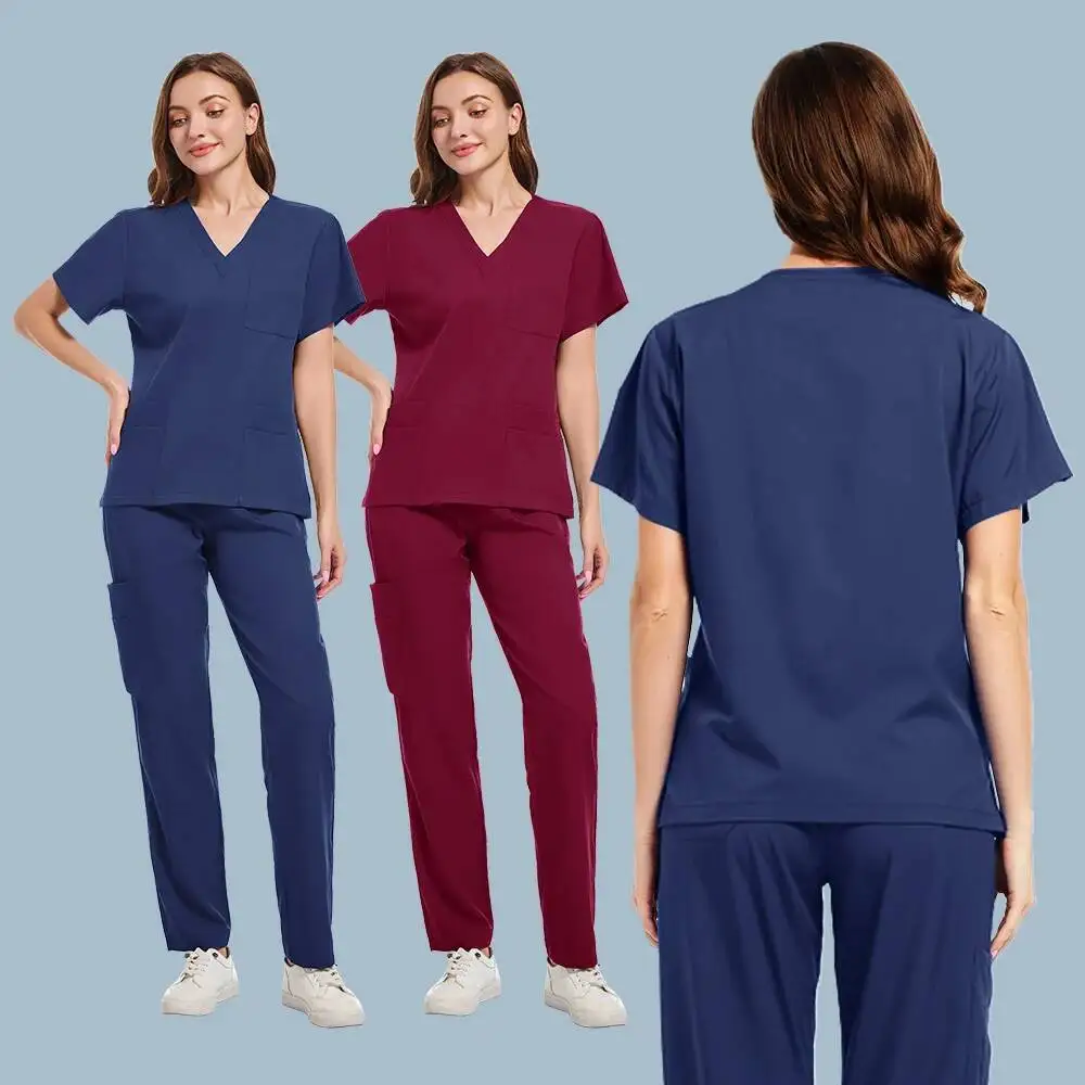 Uniforme médical, ensemble de gommages de travail pour hôpitaux, vente en gros, uniformes de gommage pour soins de santé pour femmes, vêtements de travail pour clinique pharienne