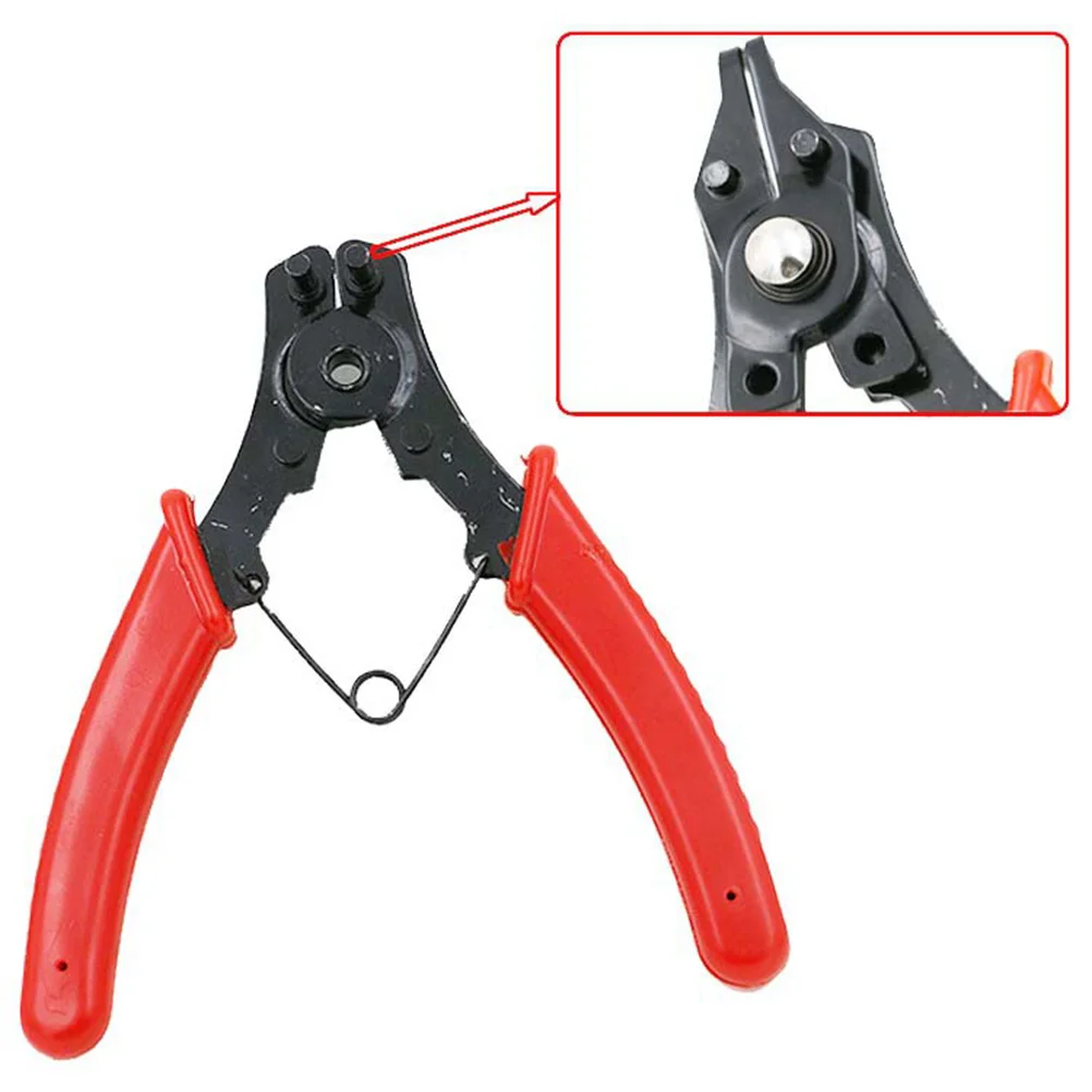 4 in 1 リテーニング サーキュラープライヤー 硬化鋼製 滑り止め PVC スナップリングツール 内部外部リングリムーバー マルチ