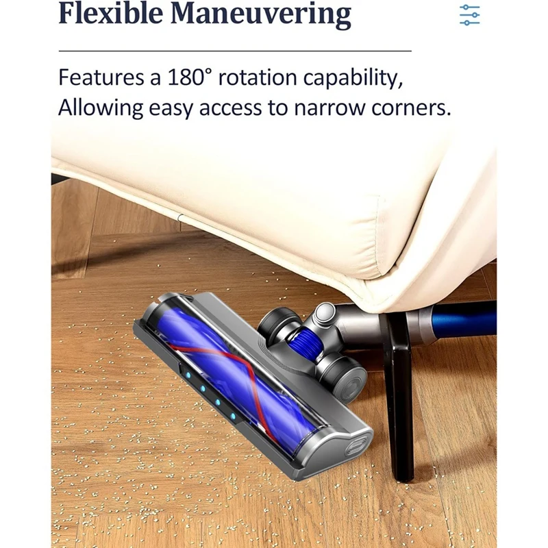 Brosse de nettoyage de tête de moteur à dégagement rapide, aspirateur sans fil, accessoire de rêve, lumières LED anti-poussière, Dyson V10 Slim V12 Slim