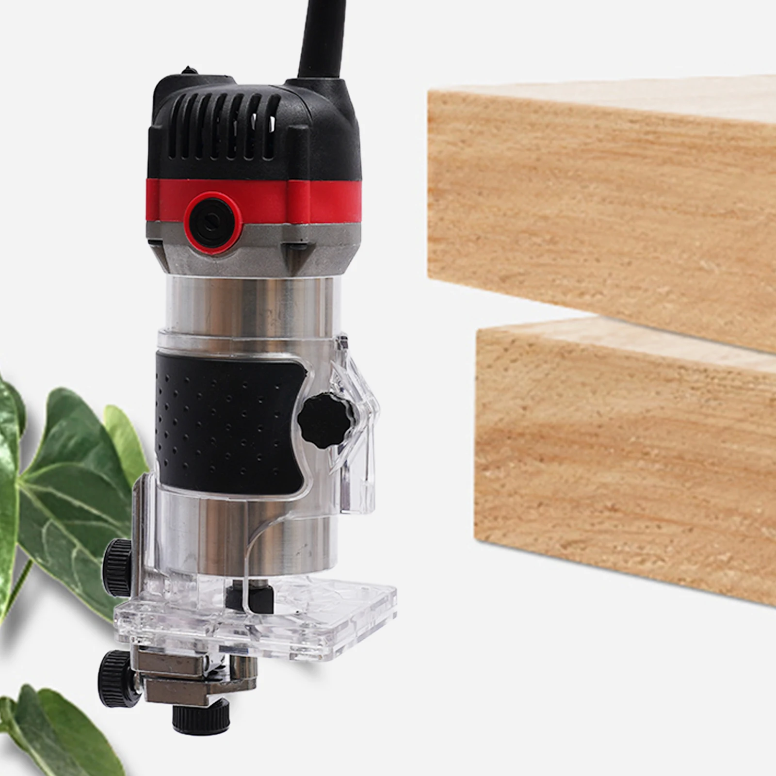 Electric Hand Trimmer Cordless Wood Router Woodworking Engraving Slotting 5 Speeds Trimming Milling Machine