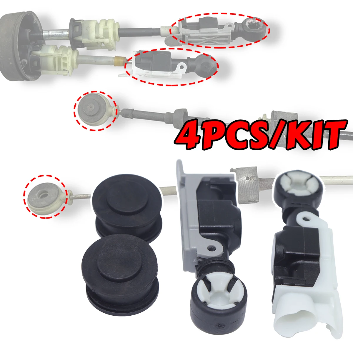 

Manual Gear Shift Cable Linkage End Round Rod Bushing Kit For Opel Vectra C Zafira A B Astra H Vauxhall Shifter Selector Collet