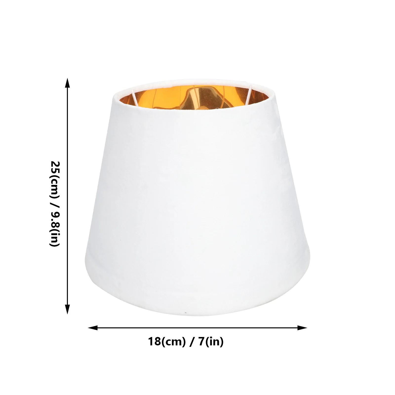 Cloth Art Lampshade Gold Lining Simple Style Decorative Cover for Table Desk Library Dorm Stable Durable Easy Install