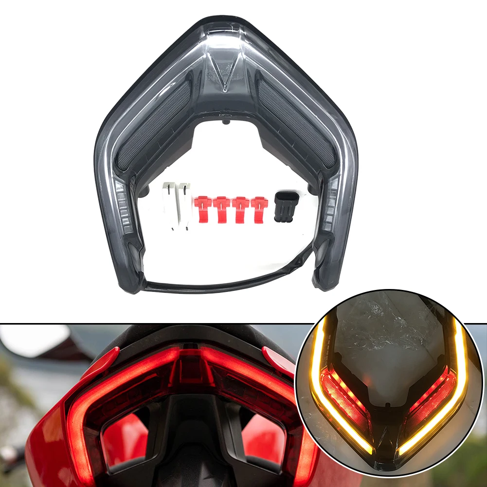 Resistance Tail Light Yellow+red 12V 1pcs Brand New Smoky Black Car Accessories Car Lights For DUCATI PANIGALE V2