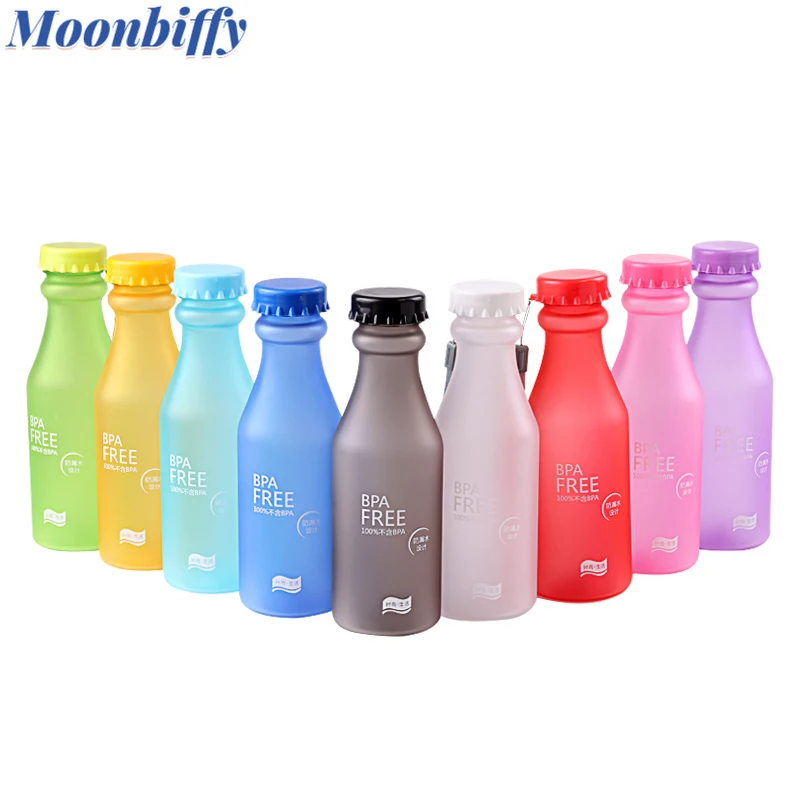 Children's Water Bottle Candy Colors Water Bottle Frosted Plastic Kettle Portable Water Bottle  Cute Water Bottle for Girls Cup