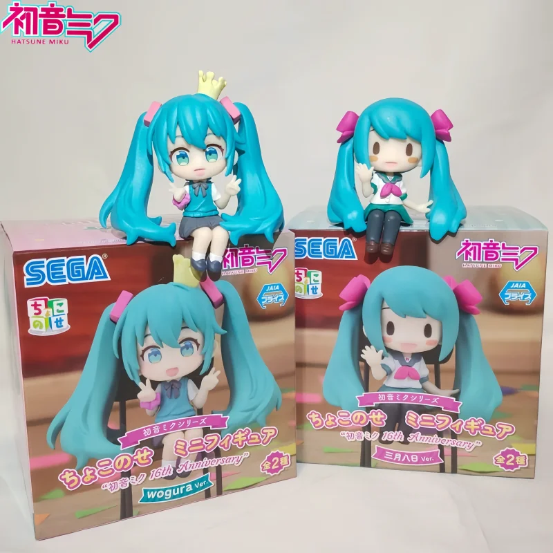 

Новая Оригинальная фигурка Sega Hatsune Miku на 16-ю годовщину, пресс для лапши быстрого приготовления, Корона глаз, аниме, декоративная модель, игрушки в подарок