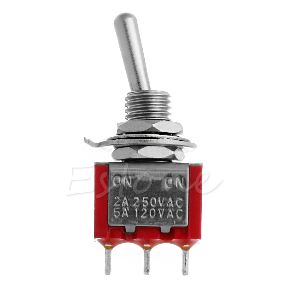 Momentary Toggle with 2 Position, On-Off SPDT, 3 Terminal