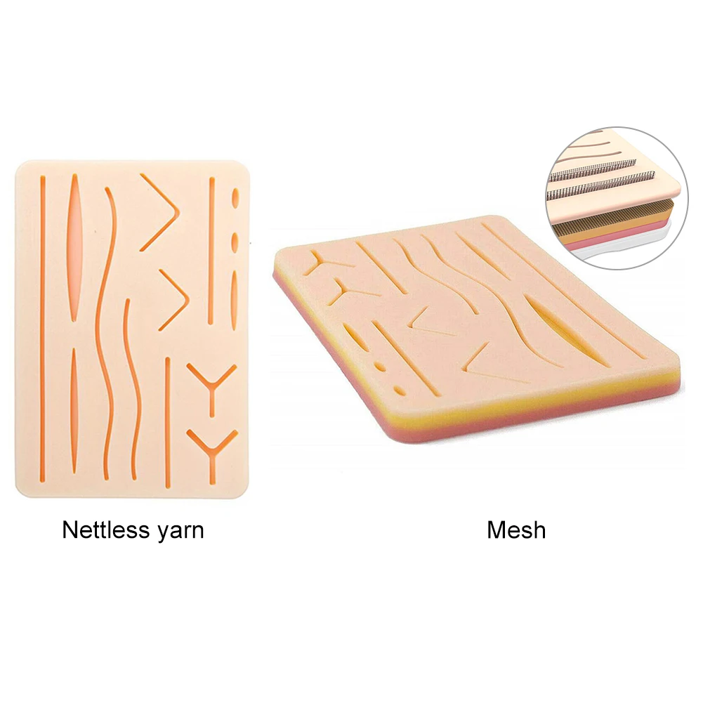 

Silicone Human Traumatic Skin Model Reusable Skin Wounds Suture Teaching Module for Medical Student Exams And Learning Practices