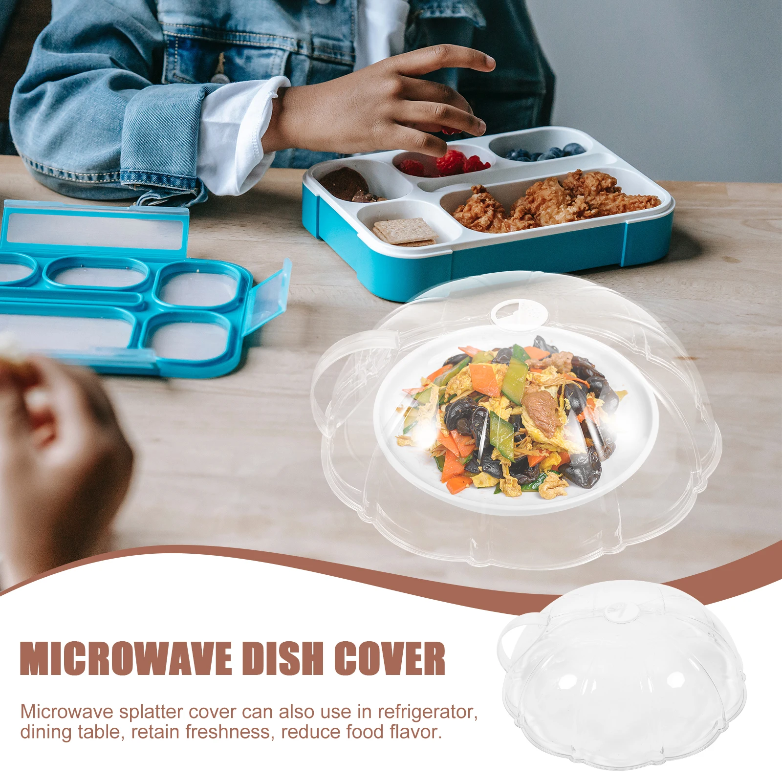 

Microwave Splatter Cover Dish Plate Covers for Heating Food Oil Proof Reusable Plastic Kitchen Accessories Food Grade High