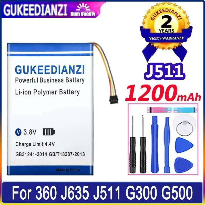 

1200Mah Premium Replacement For 360 J635 J511 G300 G500 Dash Cam Battery