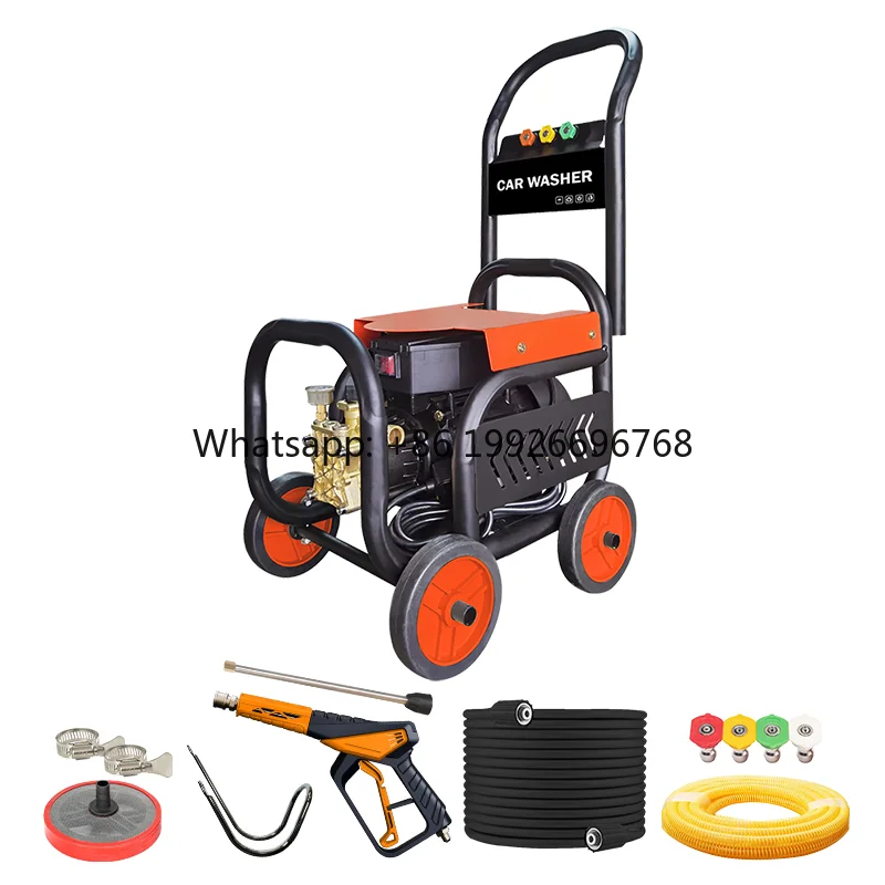 

Portable Electric 4HP High Flow High Pressure Washing Machine with 160bar Pressure and Over 1500W Power Wheel Kit for Cleaning