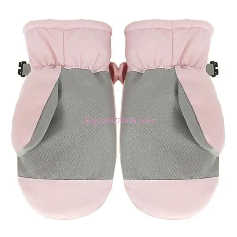 

R6FD Зимние снежные перчатки Водонепроницаемые детские лыжные перчатки против крючковых детских перчаток.