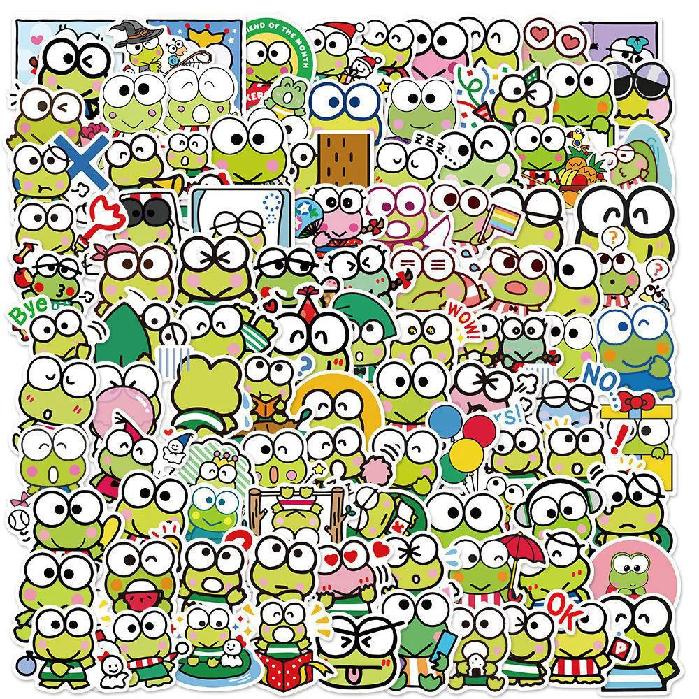 10/30/50/100pcs Cute KEROKERO KEROPPI Cartoon Stickers Sanrio Anime Sticker Laptop Skateboard Notebook Kids Toy Waterproof Decal