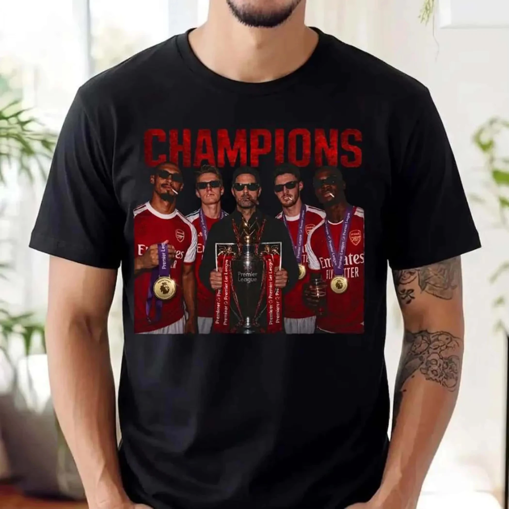 Arsenal Champions 2026 T-Shirt für Herren und Damen Sommer Baumwolle Y2K Kleidung Hochwertige Kurzarm-Shirts Streetwear Unisex – Detail 11