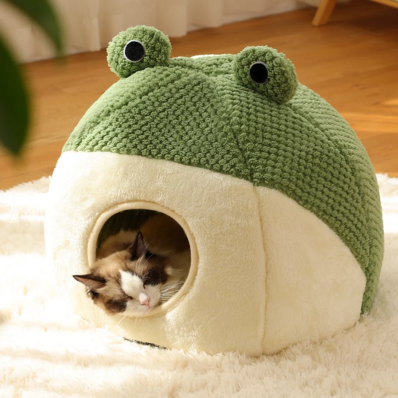 

Cat House Warm House Cat Cattery Keep Warm in Winter Semi-enclosed Bed Cat Products Sleeping Bag All-season Pet Bed Cats Tent