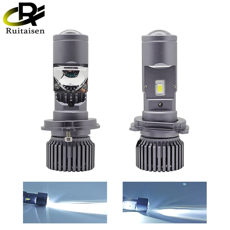 Canbus H4 LED Mini Projector Lens 80W Headlight Bulb Lamp 12000LM Car Headlamp Hi/Lo Beam Light Turbo 6000K White 12V 24V