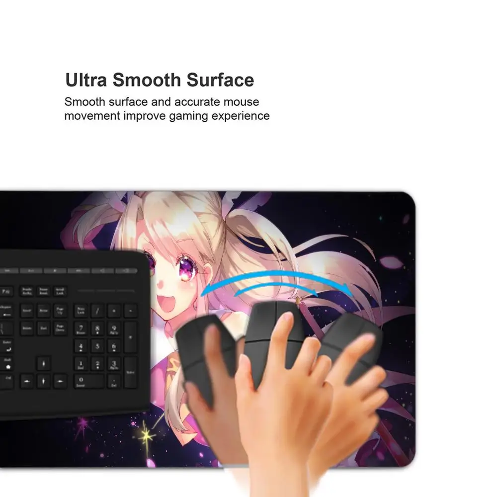 Anime GirI Illyasviel von Ethereum Mousepad com Pad Gaming Acessórios, Prime Gaming, XXL Teclado Pad, Stitch Padding Mat