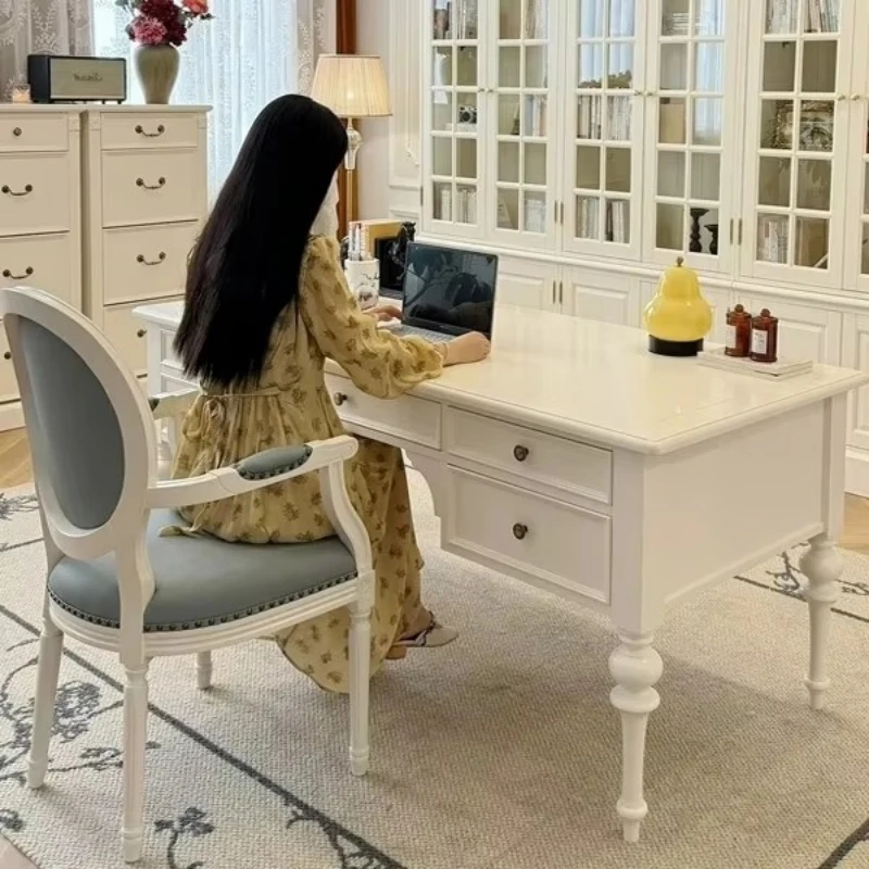 Luxury modern simple solid wood durable desk villa furniture