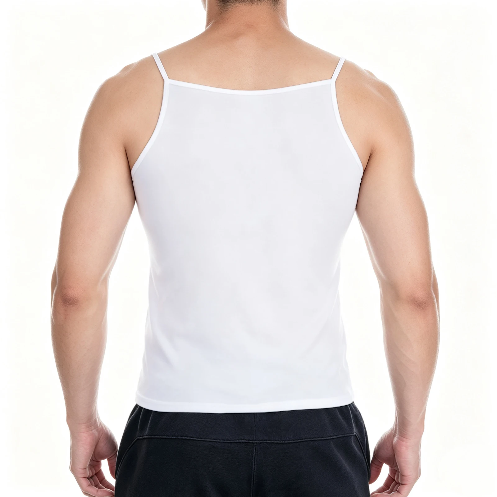 Sommer Herren Dünne Spaghetti-Träger-Slips Weste Weiche Dehnbare Ärmellose Tanktops Fitness-Unterhemd Lässiges Bodyshirt Slim Fit – Detail 18