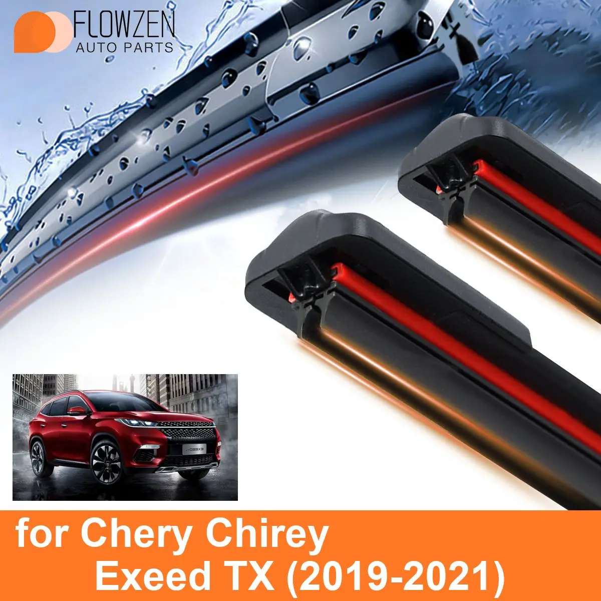 

Аксессуары для Chery Chirey Exeed TX двойные резиновые безкаркасные бескаркасные WipersSoft 2019 2020 2021