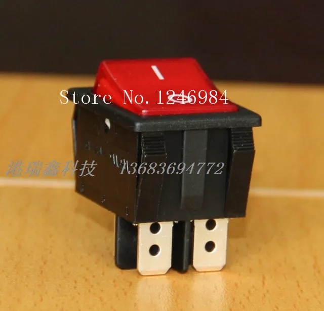 [SA]AC power switch RLEIL rocker switch Dual illuminated large black border red rocker switch RL2-321N--50pcs/lot