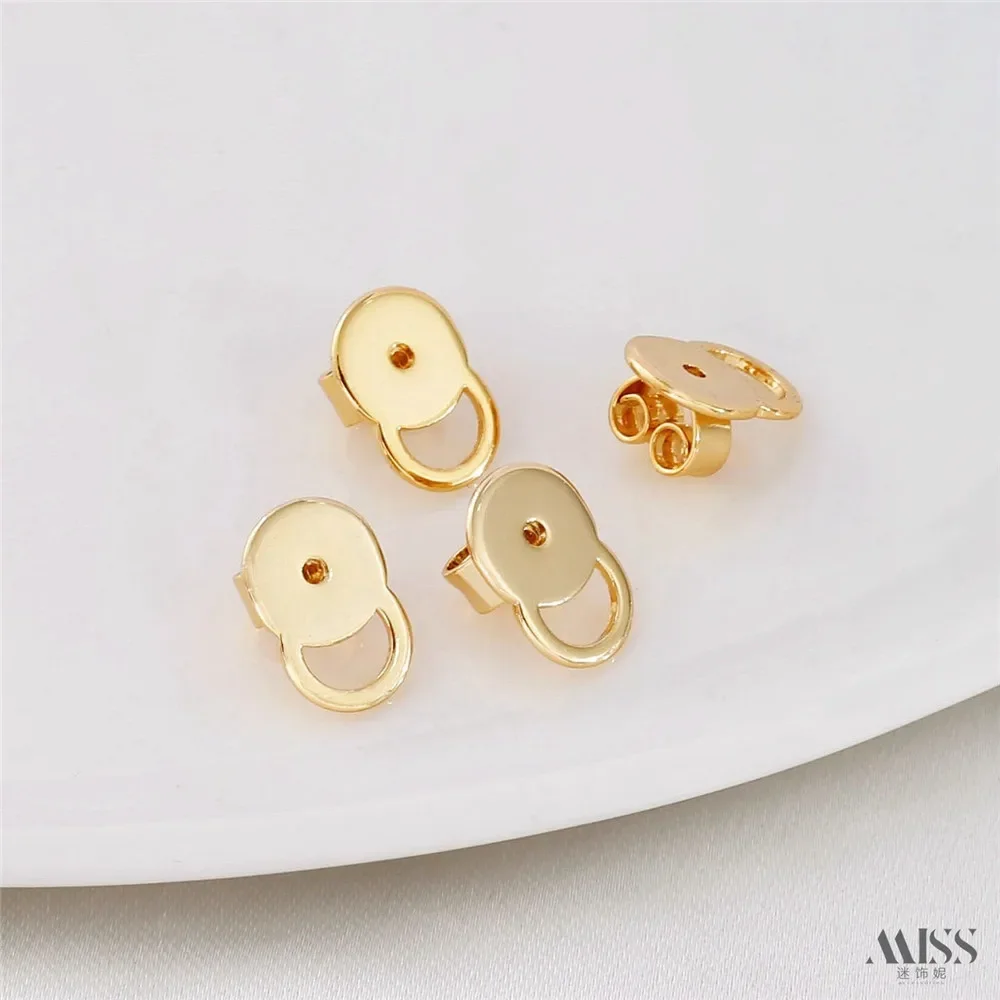 

Thick Platinum Plated Thickened Fancy Ear Plume Blossom Ribbon Earplugs Studs Anti-drop Positioning Support Accessories