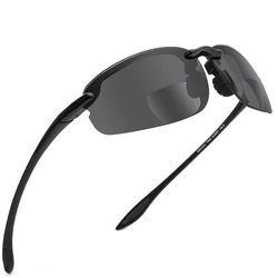 MAXJULI Bifocal Sunglasses for Women Men,TR90 Frame Ultra Lightweight and Sun Reading UV Protection 8001