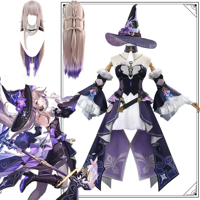 CyGame Honkai Star Rail nuevo disfraz de Cosplay Herta disfraz de Cosplay uniforme trajes de Halloween peluca zapatos Prop trajes de Anime