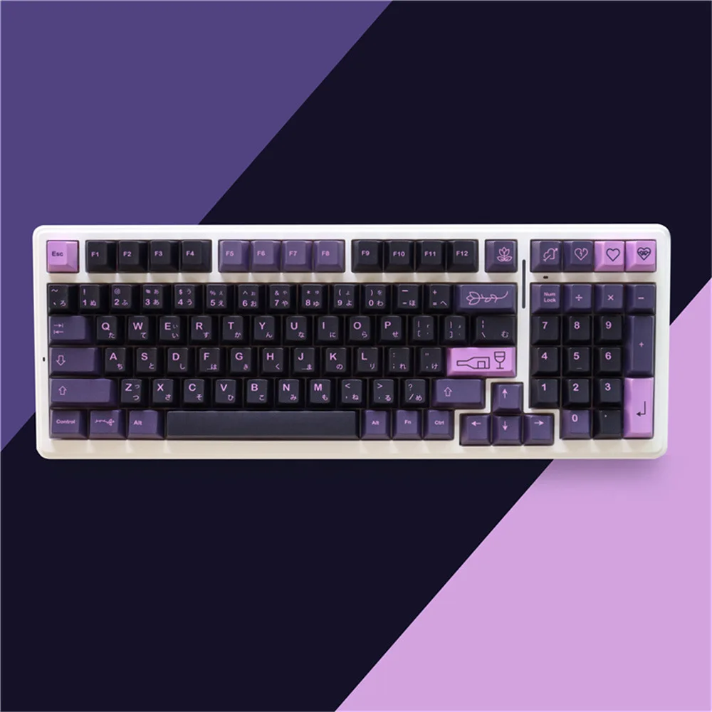 First love keycaps original height PBT sublimation 129 keys full set of mechanical keyboard caps