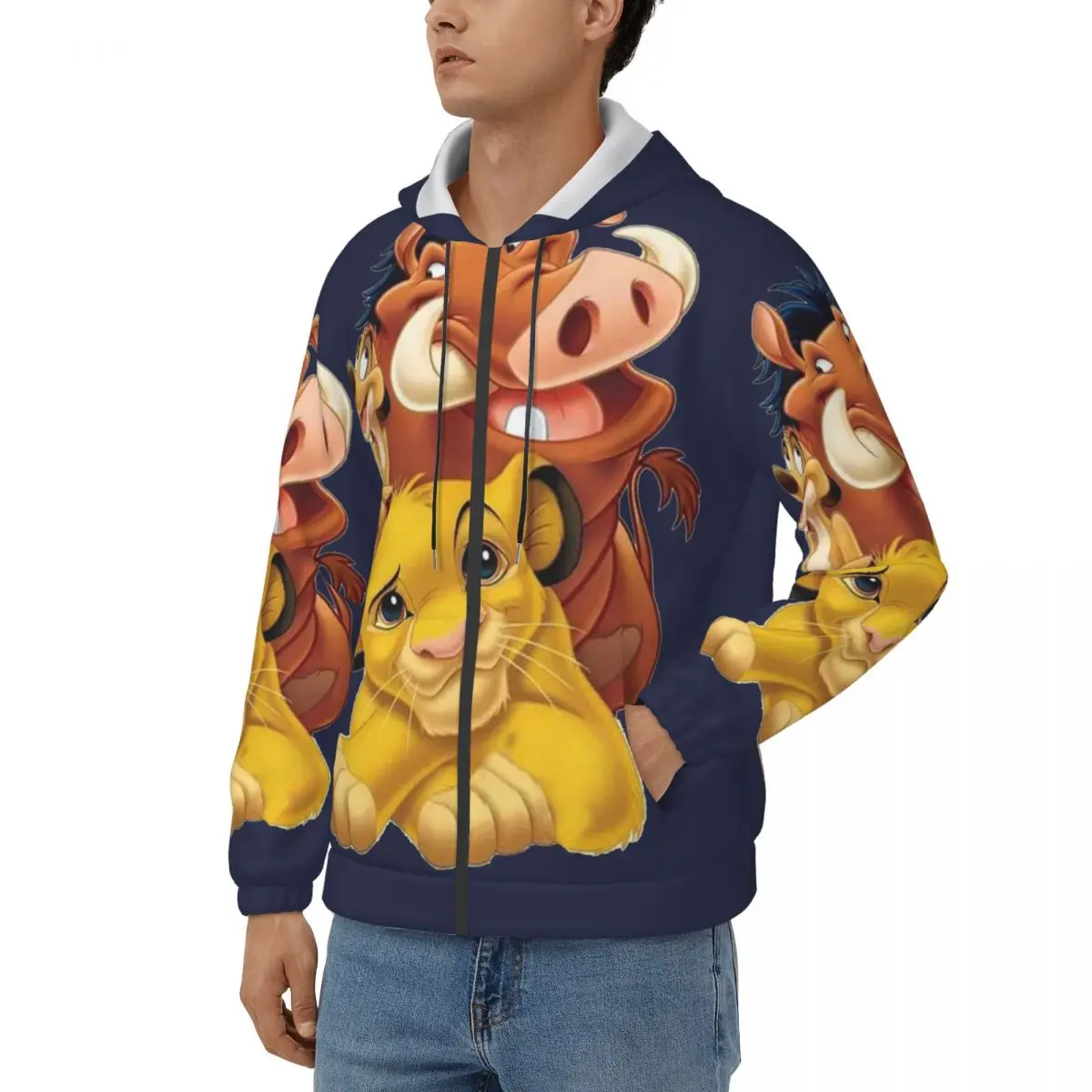 

Men Simba Timon And Pumbaa Classic Hoodie Disney｠The Lion King｠Film Clothes Funny Hoodies Winter Clothing