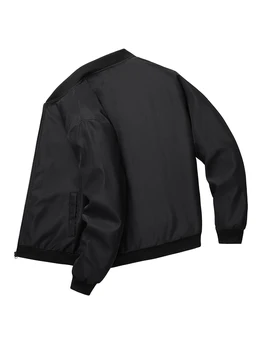 2024 Spring and Autumn New Baseball Collar Short Loose Solid Color Jacket Men's Business Casual Thin Coat Trend 2