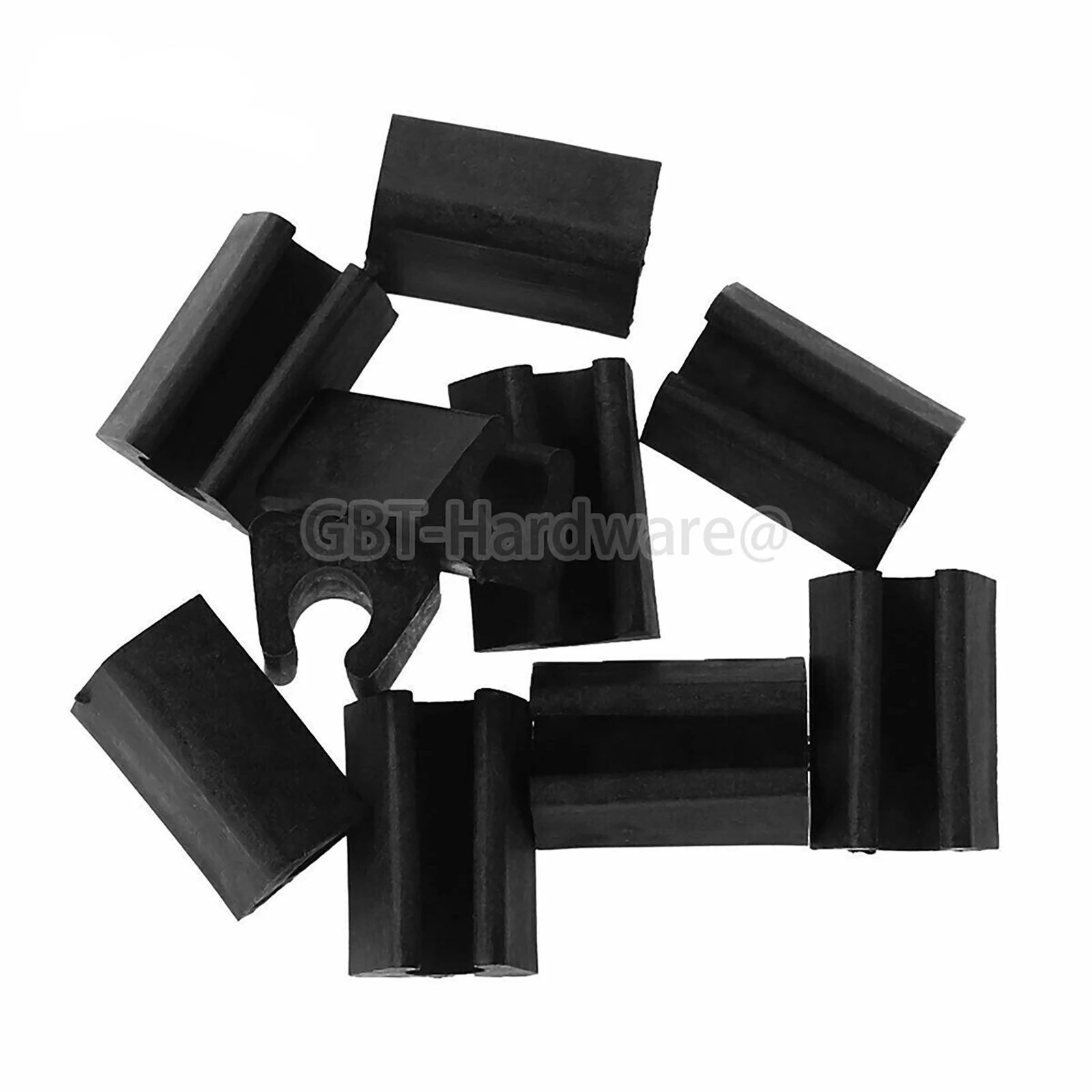 Diameter 6mm 8mm 10mm 12mm 14mm Black/White Chair Foot Plastic U Shaped Floor Glides Tubing Caps CoverPP Plastic For Desk Chair