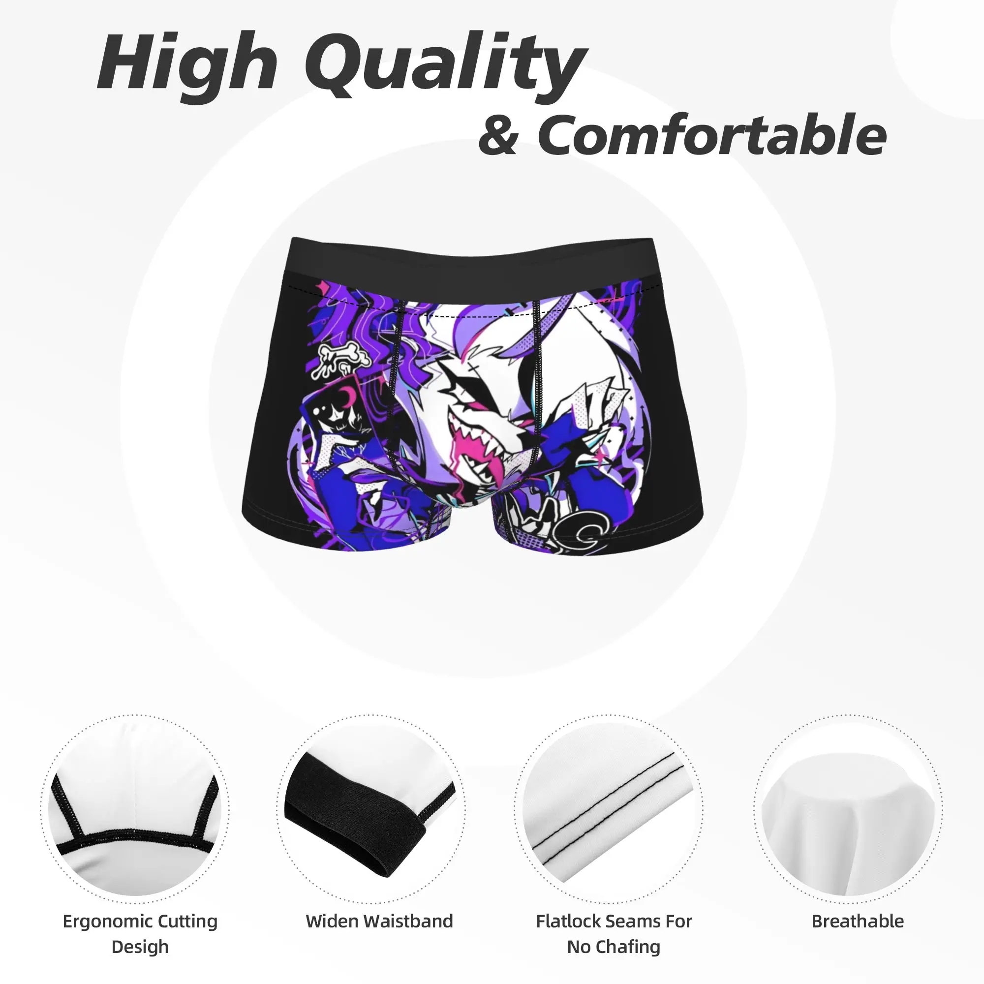 Man Cartoon Helluva Boss Loona Boxer Briefs Shorts Panties Soft Underwear  Homme Novelty S-XXL Underpants