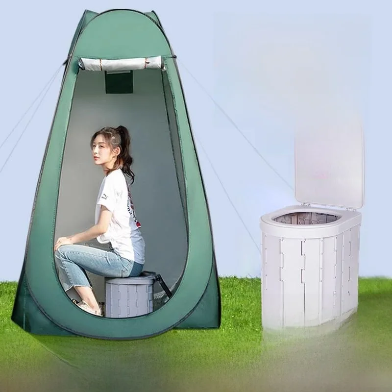 

Portable Emergency Toilet Tent Outdoor Cam ower Waing Room Convenient Mobile Sanitation Changing Room Field Emergency...
