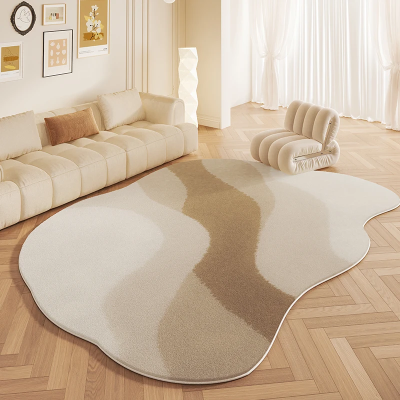 Nordic Style Rugs for Bedroom Thickened Cloakroom Anti-slip Mat Fluffy Soft Lounge Rug Irregular Living Room Decoration Carpet