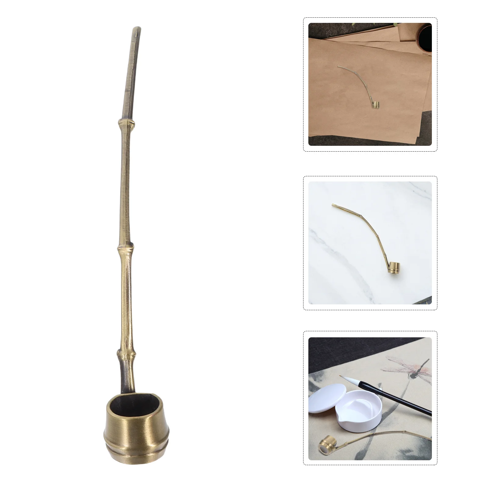 

Chinese Calligraphy Water Ladle Handmade Alloy Elegant Design Precise Control for Calligraphy and Watercolor Painting Supplies