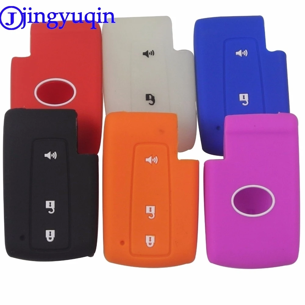 jingyuqin Silikonowe etui na kluczyk zdalnego sterowania do Toyoty Prius Crown Avensis Verso 3-przyciskowy inteligentny klucz