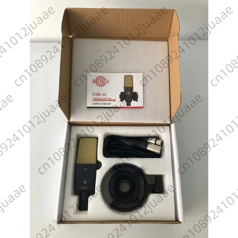 C414 Professional Condenser Mic Studio Singing Microphone for Karaoke Podcast Tiktok Live Streaming