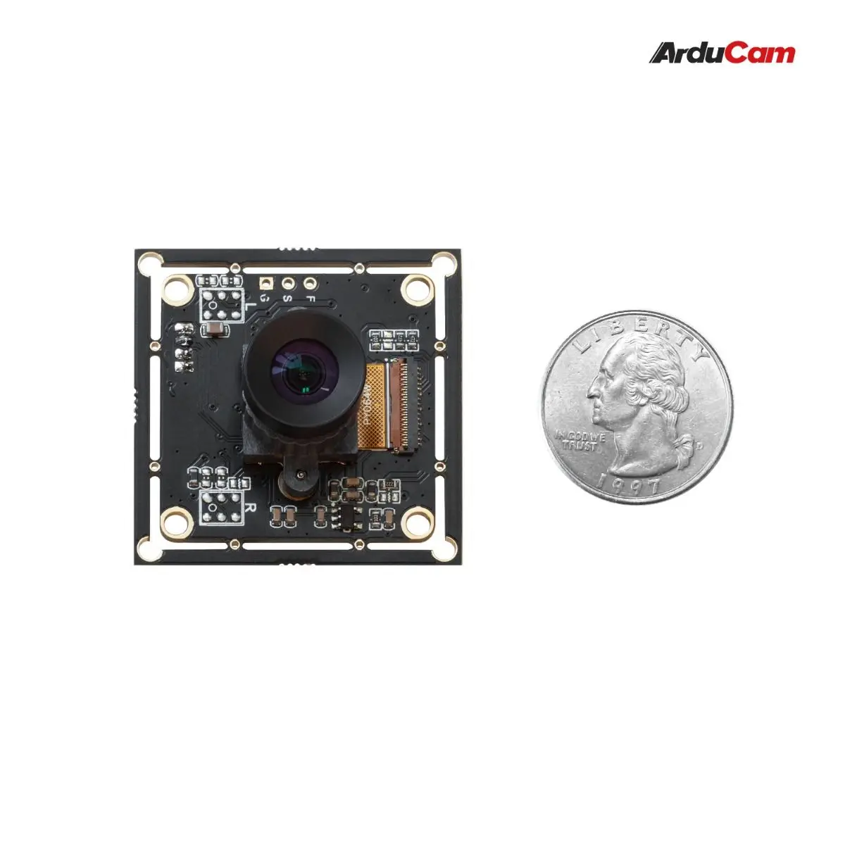 Arducam 2MP OV2311 Global Shutter Monochrome USB Camera Board With Low Distortion M12 Lens Without Microphones