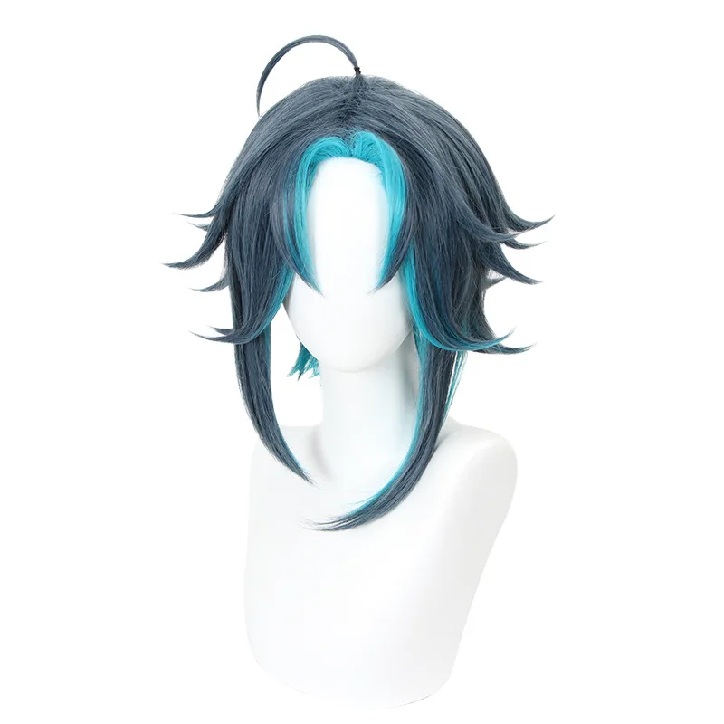 Xiu Dan Genshin Impact Xiao Cosplay Perücke Zweifarbiger Spielstil Abschiedsstoß 455Y