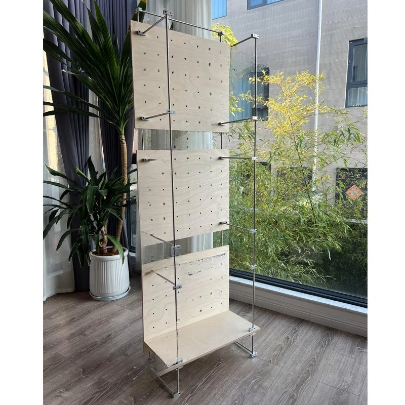Optical axis marine board household living room display rack birch hole board shelf floor kitchen