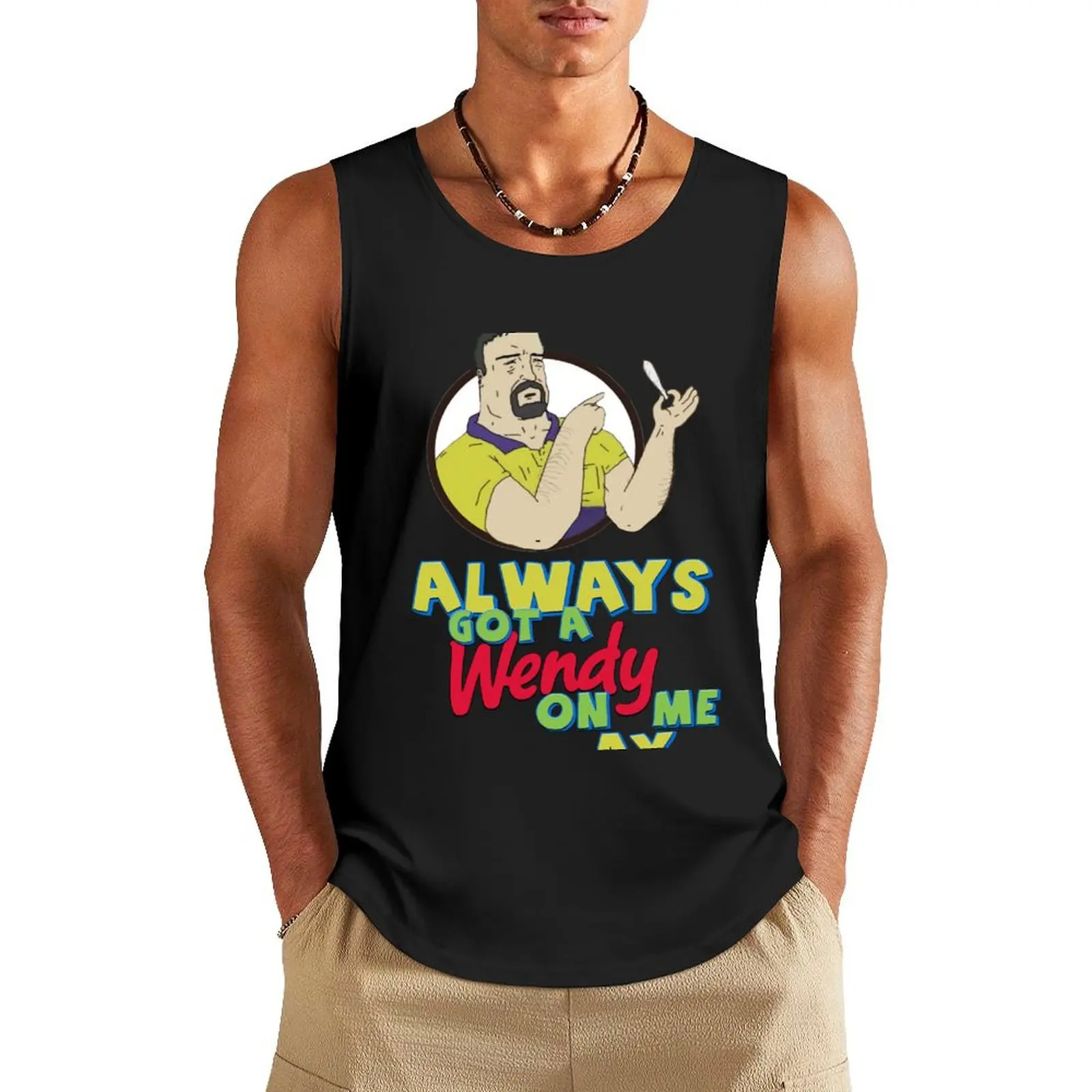 Mike Nolan Wendy The Big Lez Show Tank Top Men's singlets anime clothes Men's summer clothes 2024 bodybuilding